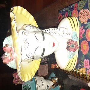 Vintage antique lady head vase